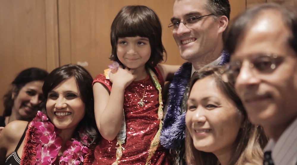 Maya and Family with donor, Rosanne